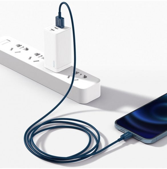 Baseus Superior kabel USB - Lightning 2,4A 1 m Blå (CALYS-A03)