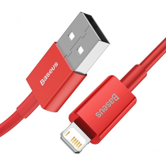 Baseus Superior USB - Lightning-kabel 2,4 A 1 m röd (CALYS-A09)