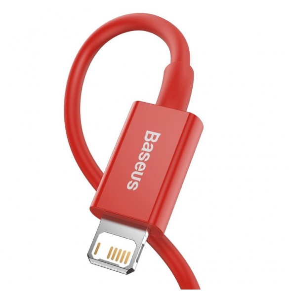 Baseus Superior USB - Lightning-kabel 2,4 A 1 m röd (CALYS-A09)