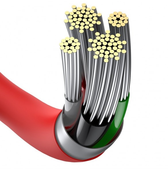Baseus Superior USB - Lightning-kabel 2,4 A 1 m röd (CALYS-A09)