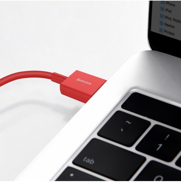 Baseus Superior USB - Lightning-kabel 2,4 A 1 m röd (CALYS-A09)