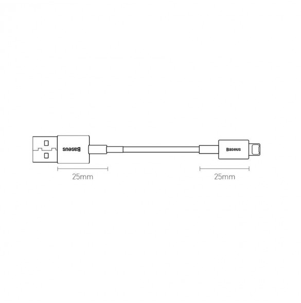 Baseus Superior USB - Lightning-kabel 2,4 A 1 m röd (CALYS-A09)