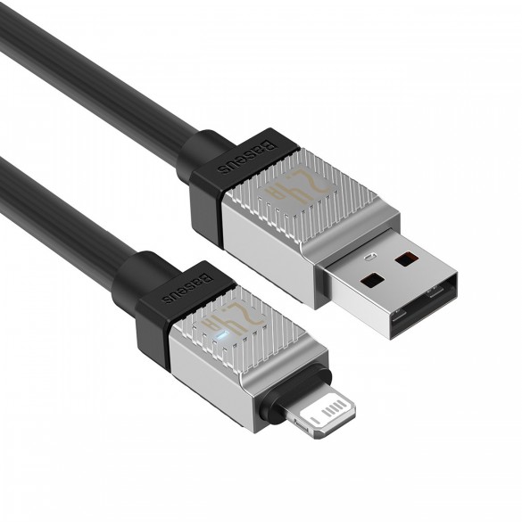 USB - Lightning 2.4A 2m kabel Baseus CoolPlay - svart