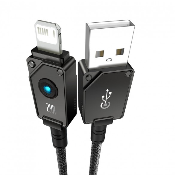 USB-kabel - Lightning Baseus Unbreakable 2.4A 480Mbps 2m - svart