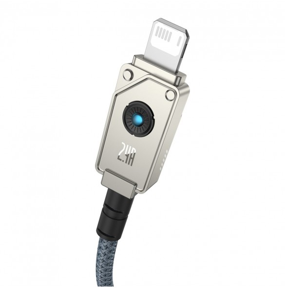 USB-kabel - Lightning Baseus Unbreakable 2.4A 480Mbps 2m - vit