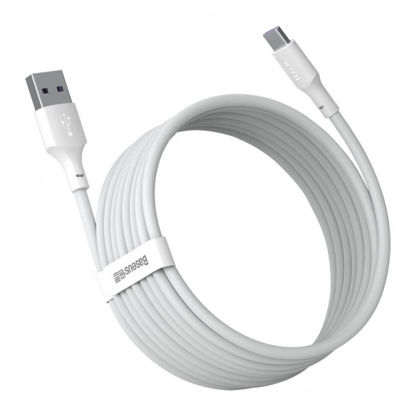 Baseus 2x USB-kabel - USB Typ C snabbladdning Strömleverans Snabbladdning 40 W 5 A 1,5 m vit (TZCATZJ-02)