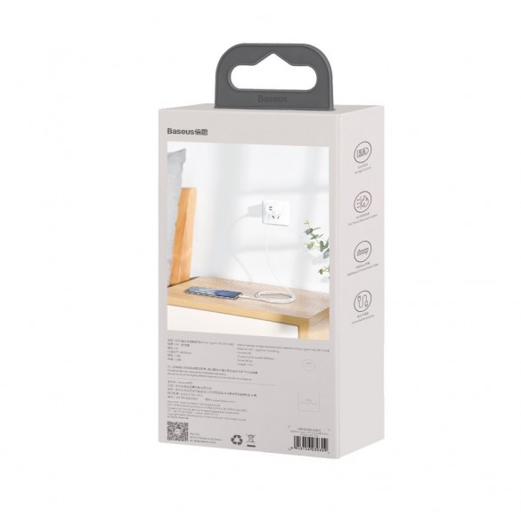 Baseus 2x USB-kabel - USB Typ C snabbladdning Strömleverans Snabbladdning 40 W 5 A 1,5 m vit (TZCATZJ-02)
