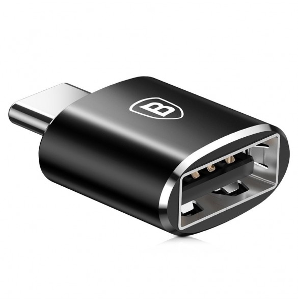 Baseus-adapter från USB till USB Typ C OTG svart (CATOTG-01)