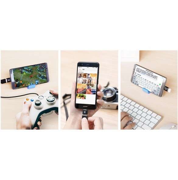 Baseus-adapter från USB till USB Typ C OTG svart (CATOTG-01)