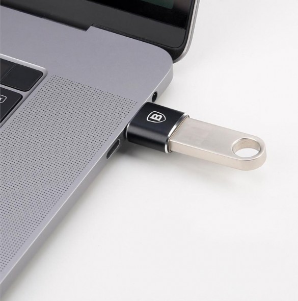 Baseus-adapter från USB till USB Typ C OTG svart (CATOTG-01)