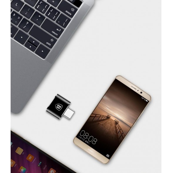 Baseus-adapter från USB till USB Typ C OTG svart (CATOTG-01)