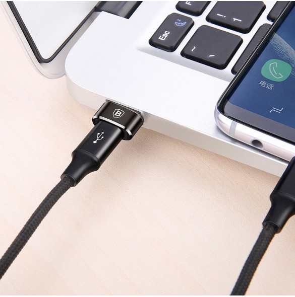Baseus-adapter från USB Type-C till USB svart (CAAOTG-01)