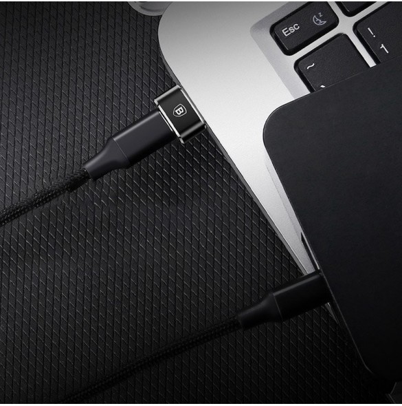Baseus-adapter från USB Type-C till USB svart (CAAOTG-01)