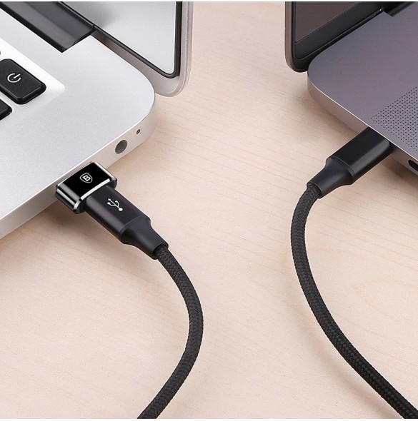 Baseus-adapter från USB Type-C till USB svart (CAAOTG-01)