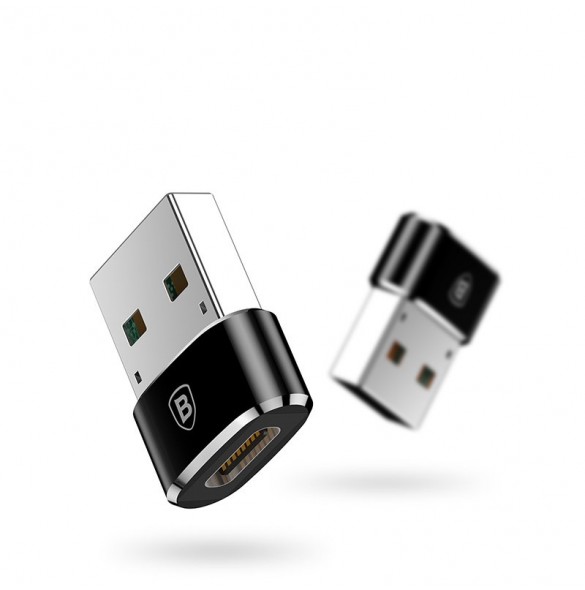 Baseus-adapter från USB Type-C till USB svart (CAAOTG-01)