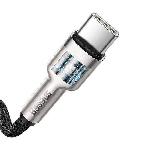 Baseus Cafule Series Metal Data USB Typ C - USB Typ C-kabel Strömförsörjning 100 W (20 V / 5 A) 2 m svart (CATJK-D01)