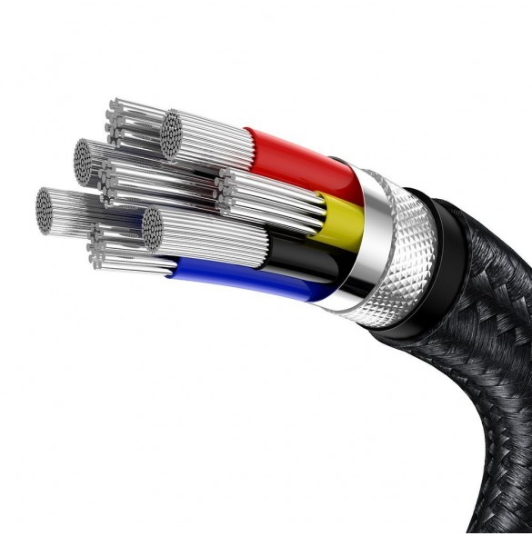 Baseus Cafule Series Metal Data USB Typ C - USB Typ C-kabel Strömförsörjning 100 W (20 V / 5 A) 2 m svart (CATJK-D01)