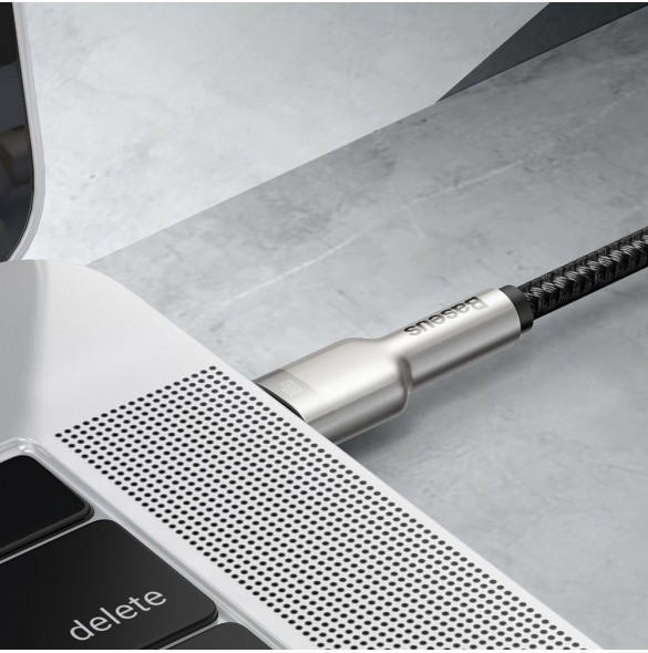 Baseus Cafule Series Metal Data USB Typ C - USB Typ C-kabel Strömförsörjning 100 W (20 V / 5 A) 2 m svart (CATJK-D01)