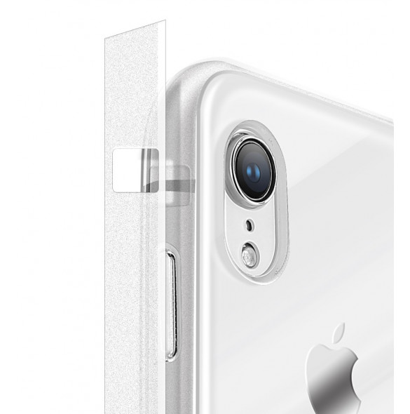 Genomskinligt och mycket snyggt skydd iPhone XR.