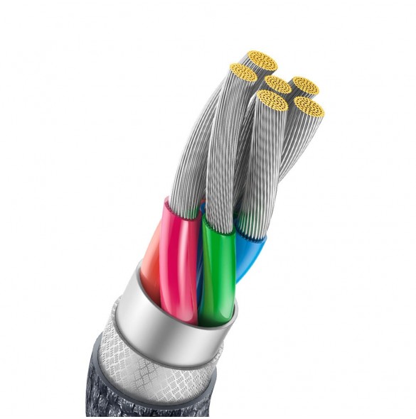 Baseus Crystal Shine Series-kabel USB-kabel för snabb laddning och dataöverföring USB Typ A - USB Typ C 100W 2m svart (CAJY00050