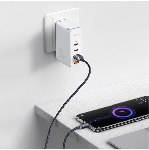 Baseus Crystal Shine Series-kabel USB-kabel för snabb laddning och dataöverföring USB Typ A - USB Typ C 100W 2m svart (CAJY00050