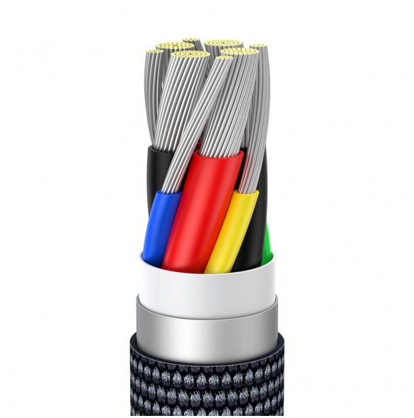 Baseus Crystal Shine Series-kabel USB-kabel för snabb laddning och dataöverföring USB Type C - USB Type C 100W 1,2m svart (CAJY0
