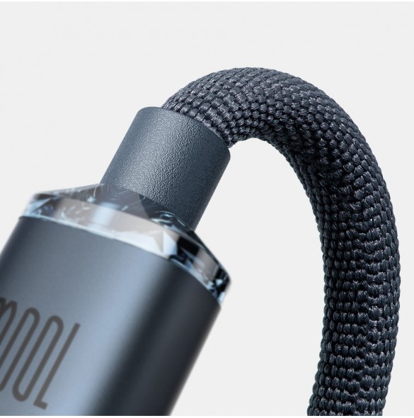 Baseus Crystal Shine Series-kabel USB-kabel för snabb laddning och dataöverföring USB Type C - USB Type C 100W 1,2m svart (CAJY0