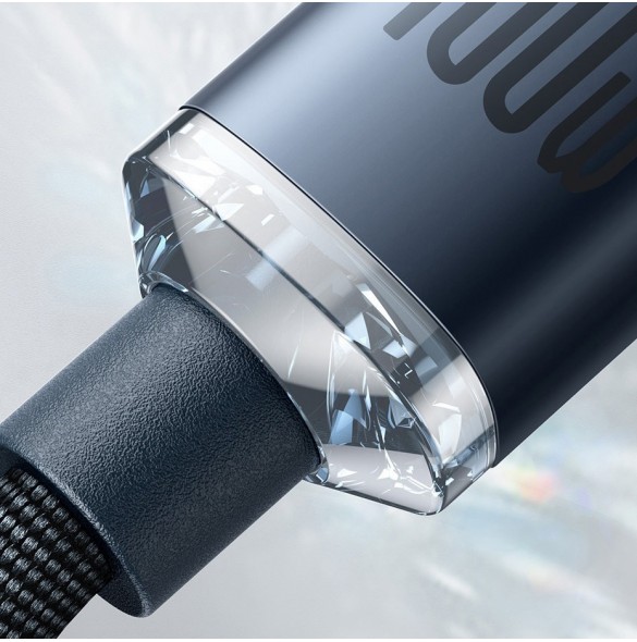 Baseus Crystal Shine Series-kabel USB-kabel för snabb laddning och dataöverföring USB Type C - USB Type C 100W 1,2m svart (CAJY0