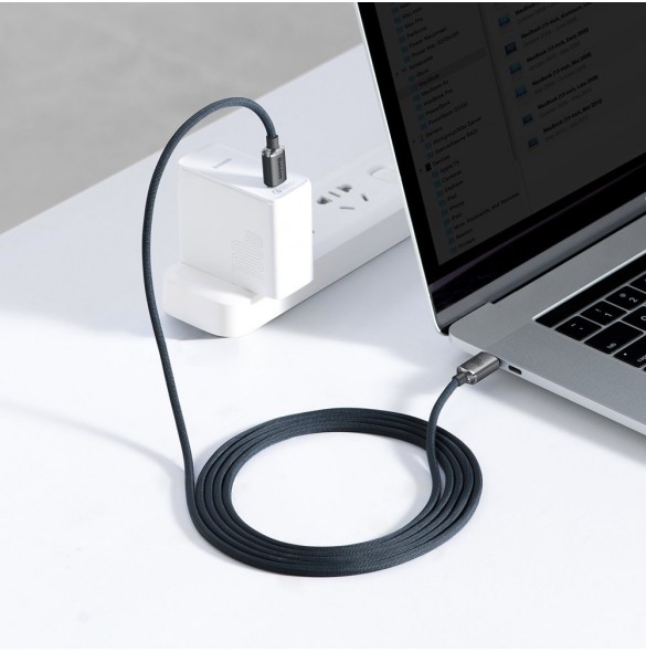 Baseus Crystal Shine Series-kabel USB-kabel för snabb laddning och dataöverföring USB Typ C - USB Typ C 100W 2m svart (CAJY00070