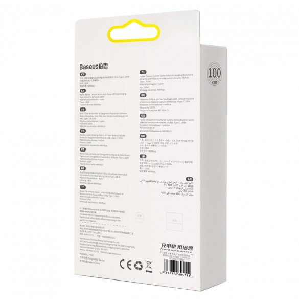 Baseus Explorer Series-kabel USB-kabel - USB Typ C 100W 1m blå (CATS000203)