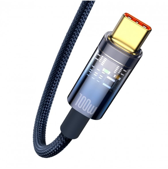 Baseus Explorer Series-kabel USB-kabel - USB Typ C 100W 2m blå (CATS000303)