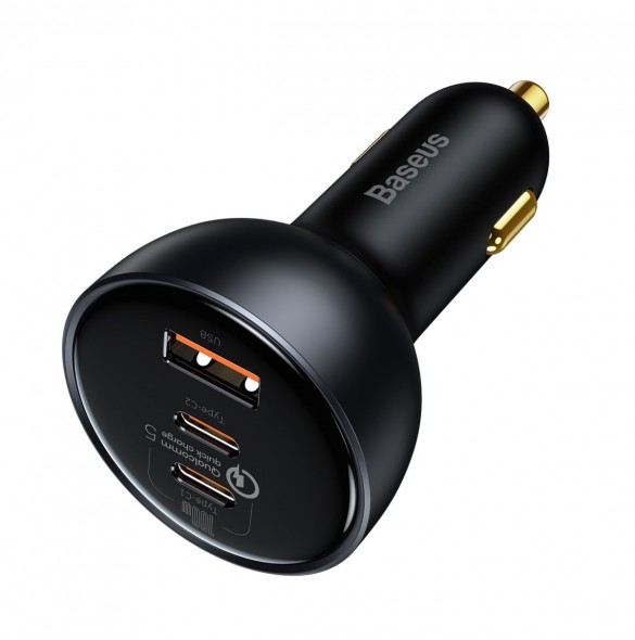 Baseus snabb billaddare USB / USB Typ C 160W PPS Quick Charge 5 PD grå (TZCCZM-0G)