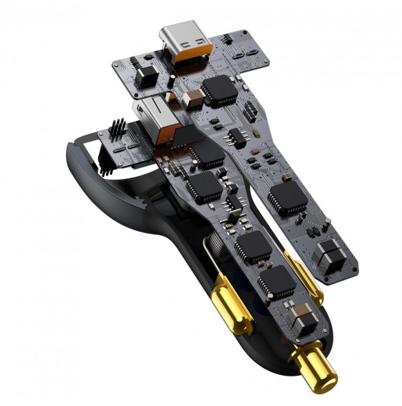 Baseus snabb billaddare USB / USB Typ C 160W PPS Quick Charge 5 PD grå (TZCCZM-0G)