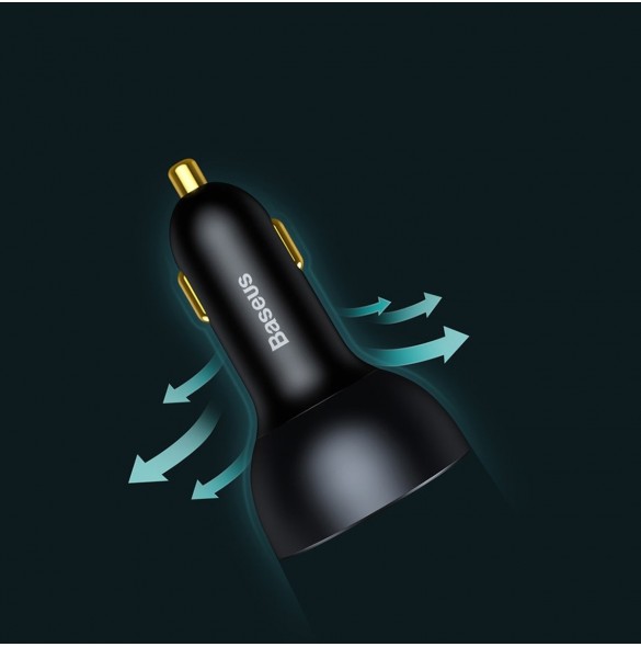 Baseus snabb billaddare USB / USB Typ C 160W PPS Quick Charge 5 PD grå (TZCCZM-0G)