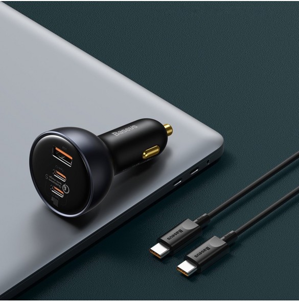 Baseus snabb billaddare USB / USB Typ C 160W PPS Quick Charge 5 PD grå (TZCCZM-0G)