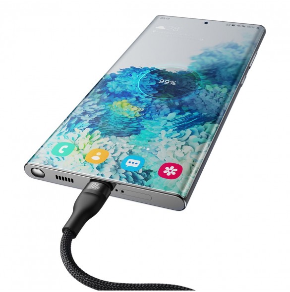 Baseus Flash Series II snabbladdningskabel 2in1 USB-C - 2xUSB-C 100W 1,5m svart