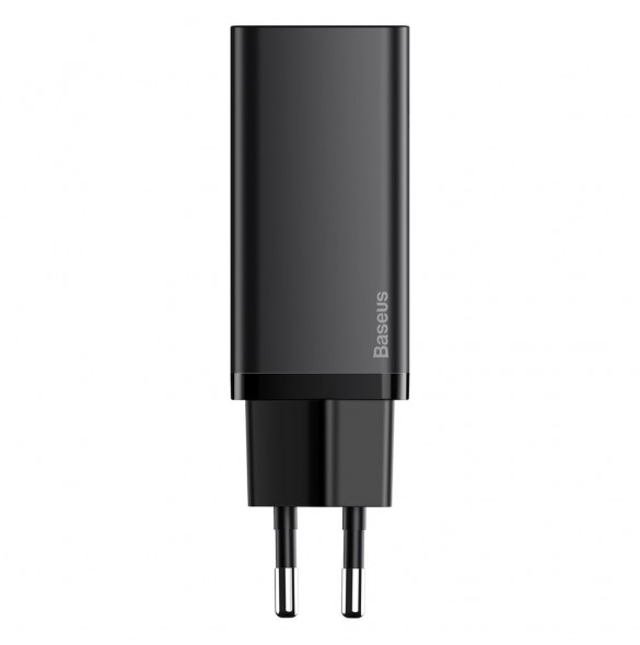 Baseus GaN2 Lite snabbladdare 65W USB / USB Typ C Quick Charge 3.0 Power Delivery (galliumnitrid) svart (CCGAN2L-B01)