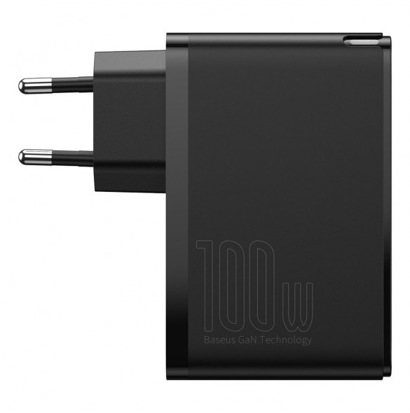 Baseus GaN2 Pro snabbladdare 100W USB / USB Typ C Snabbladdning 4+ Strömförsörjning svart (CCGAN2P-L01)