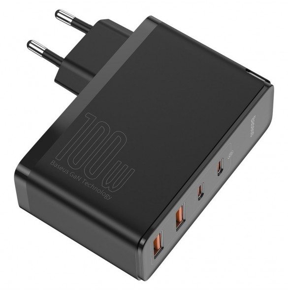 Baseus GaN2 Pro snabbladdare 100W USB / USB Typ C Snabbladdning 4+ Strömförsörjning svart (CCGAN2P-L01)