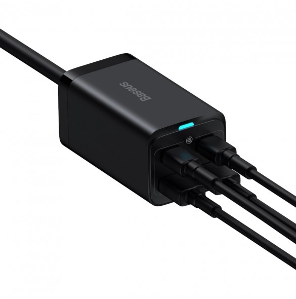 Baseus GaN3 Pro snabb universal GaN-laddare 2 x USB Typ C / 2 x USB 100W PD3.0, QC4.0 +, AFC svart (CCGP000101)
