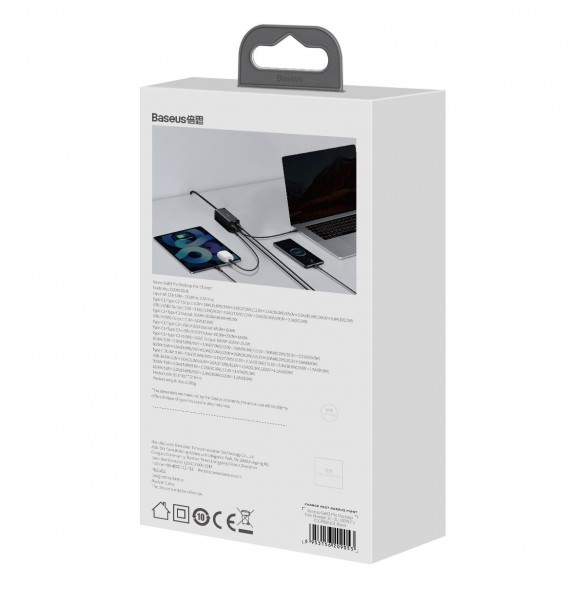 Baseus GaN3 Pro snabb universal GaN-laddare 2 x USB Typ C / 2 x USB 100W PD3.0, QC4.0 +, AFC svart (CCGP000101)