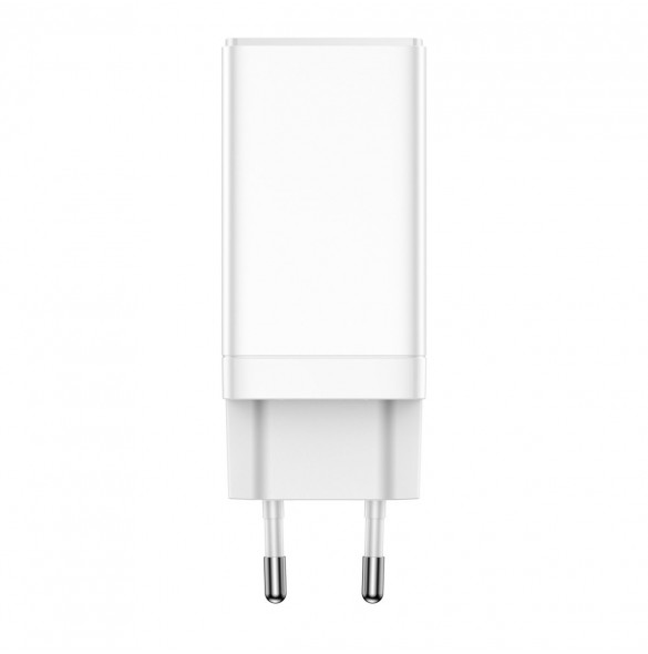 Baseus GaN3 Pro snabb universal GaN-laddare 2 x USB Typ C / USB + kabel USB Typ C - USB Typ C 65W PD3.0, QC4.0 +, AFC vit (CCGP0