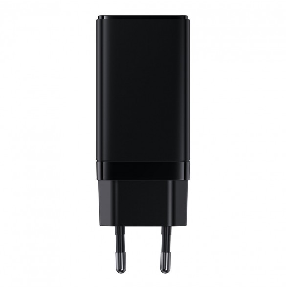 Baseus GaN3 Pro snabb universal GaN-laddare 2 x USB Typ C / USB 65W PD3.0, QC4.0 +, AFC svart + USB Typ C - USB Typ C-kabel 1m (