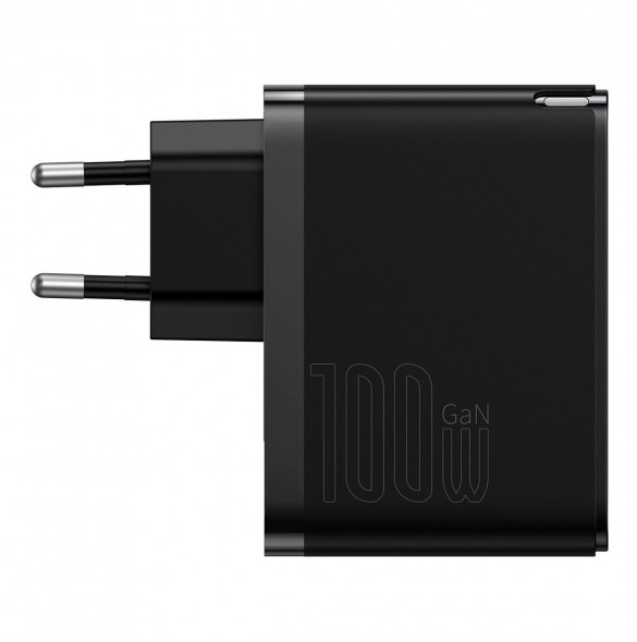 Baseus GaN5 Pro snabb universal väggladdare GaN USB Typ C / USB 100W PD3.0, QC4.0+, AFC svart (CCGP090201)