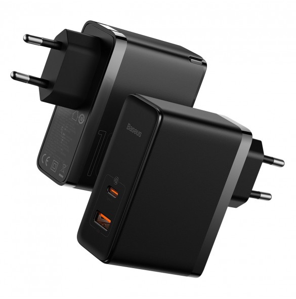 Baseus GaN5 Pro snabb universal väggladdare GaN USB Typ C / USB 100W PD3.0, QC4.0+, AFC svart (CCGP090201)
