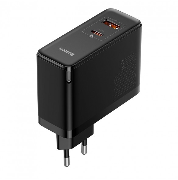 Baseus GaN5 Pro snabb universal väggladdare GaN USB Typ C / USB 100W PD3.0, QC4.0+, AFC svart (CCGP090201)