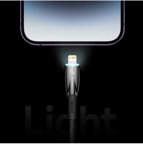 Baseus Glimmer Series snabbladdningskabel USB-A - USB-C 100W 480Mbps 1m vit