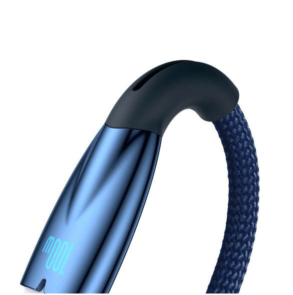 Baseus Glimmer Series Snabbladdningskabel USB-A - USB-C 100W 480Mbps 2m blå