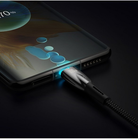 Baseus Glimmer Series Snabbladdningskabel USB-C 480Mbps PD 100W 2m Svart