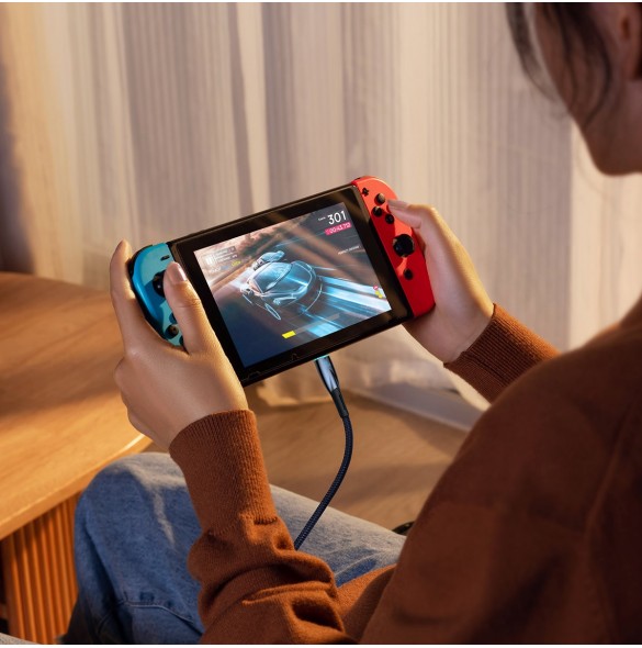 Baseus Glimmer Series Snabbladdningskabel USB-C 480Mbps PD 100W 2m Blå